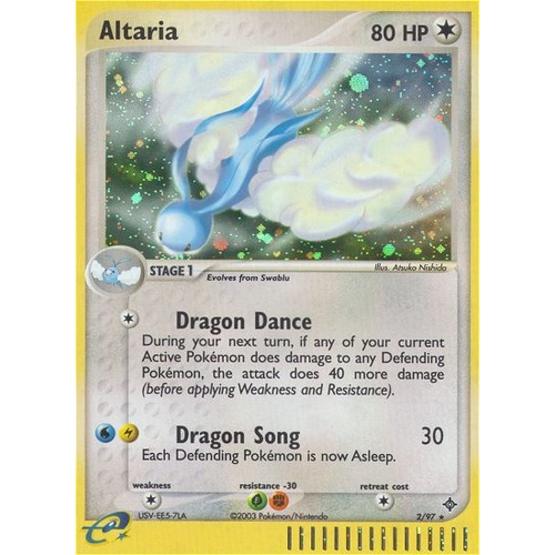 Altaria 2/97 EX Dragon Holo Rare Pokemon Card NEAR MINT TCG