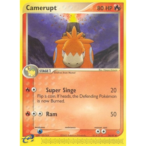Camerupt 24/97 EX Dragon Uncommon Pokemon Card NEAR MINT TCG