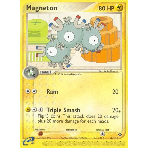 Magneton 35/97 EX Dragon Uncommon Pokemon Card NEAR MINT TCG