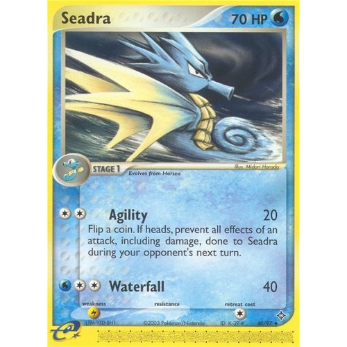 Seadra 40/97 EX Dragon Uncommon Pokemon Card NEAR MINT TCG
