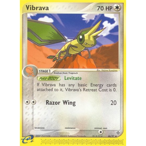 Vibrava 46/97 EX Dragon Uncommon Pokemon Card NEAR MINT TCG