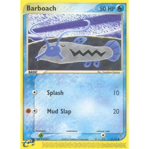 Barboach 51/97 EX Dragon Common Pokemon Card NEAR MINT TCG