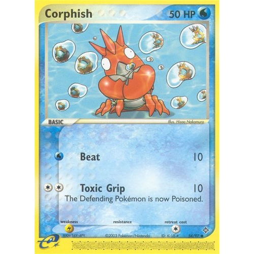 Corphish 54/97 EX Dragon Common Pokemon Card NEAR MINT TCG