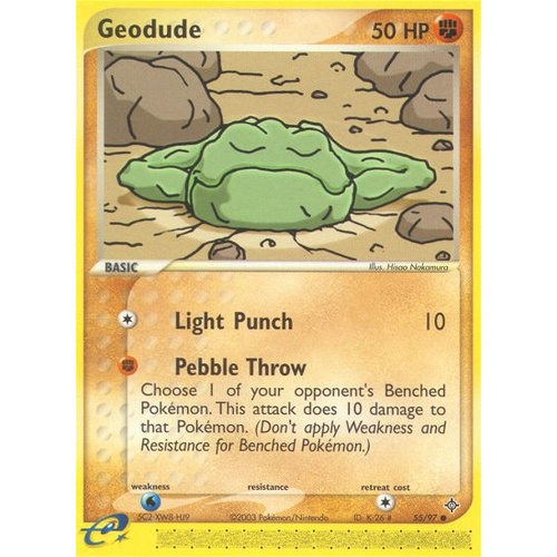 Geodude 55/97 EX Dragon Common Pokemon Card NEAR MINT TCG