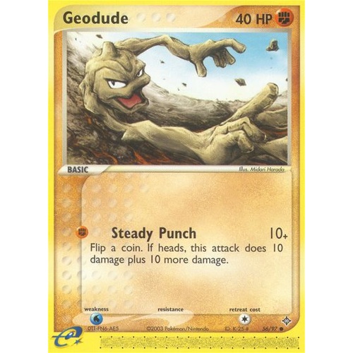 Geodude 56/97 EX Dragon Common Pokemon Card NEAR MINT TCG