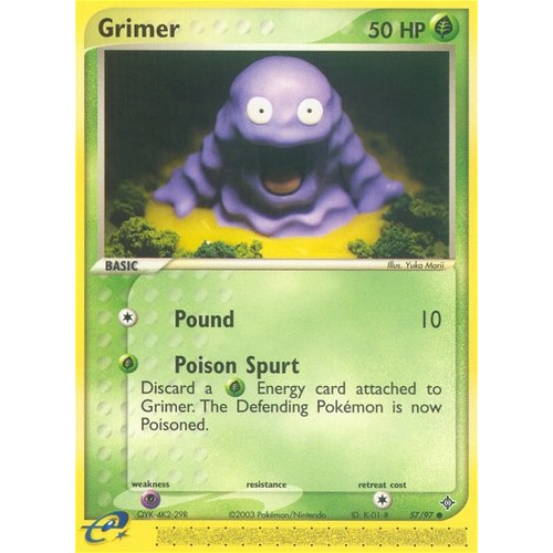 Grimer 57/97 EX Dragon Common Pokemon Card NEAR MINT TCG