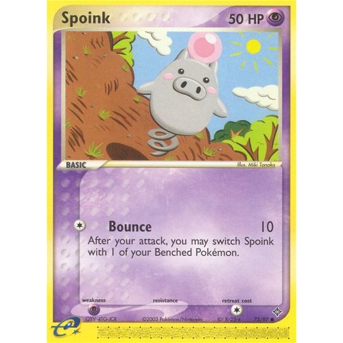 Spoink 73/97 EX Dragon Common Pokemon Card NEAR MINT TCG