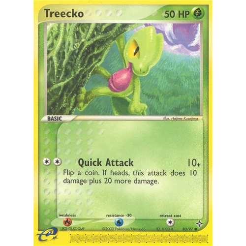Treecko 80/97 EX Dragon Common Pokemon Card NEAR MINT TCG