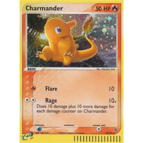 Charmander 98/97 EX Dragon Secret Rare Trainer Pokemon Card NEAR MINT TCG
