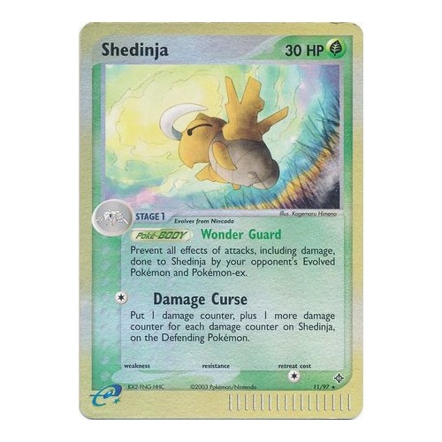 Shedinja 11/97 EX Dragon Reverse Holo Rare Pokemon Card NEAR MINT TCG