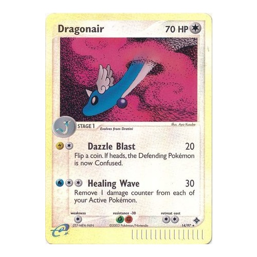Dragonair 14/97 EX Dragon Reverse Holo Rare Pokemon Card NEAR MINT TCG