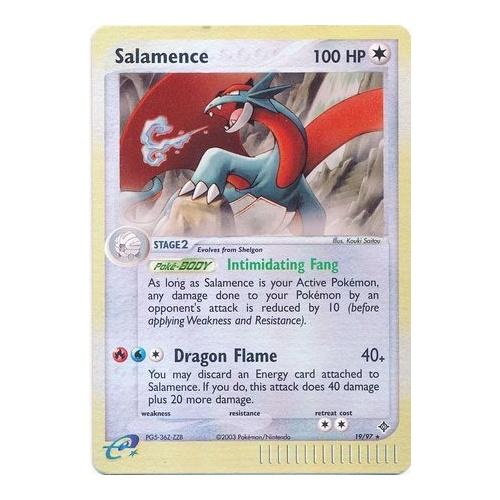 Salamence 19/97 EX Dragon Reverse Holo Rare Pokemon Card NEAR MINT TCG