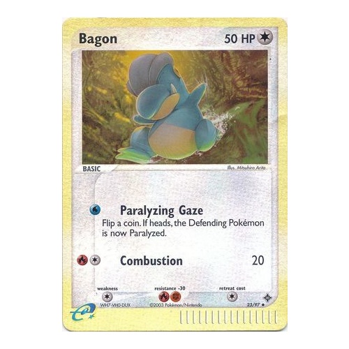 Bagon 23/97 EX Dragon Reverse Holo Uncommon Pokemon Card NEAR MINT TCG