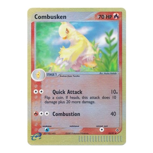 Combusken 25/97 EX Dragon Reverse Holo Uncommon Pokemon Card NEAR MINT TCG