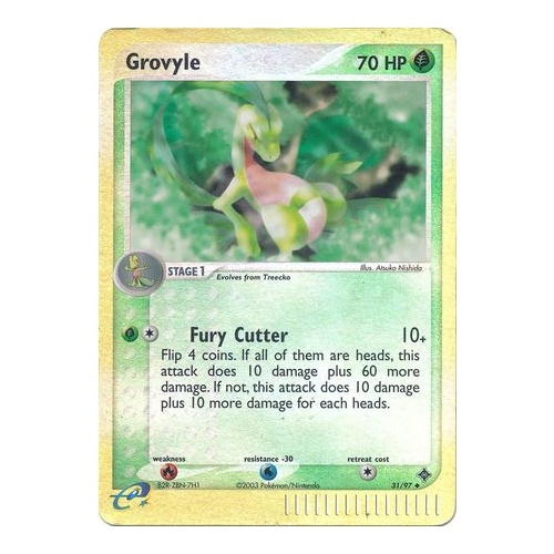Grovyle 31/97 EX Dragon Reverse Holo Uncommon Pokemon Card NEAR MINT TCG