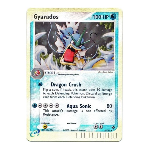 Gyarados 32/97 EX Dragon Reverse Holo Uncommon Pokemon Card NEAR MINT TCG