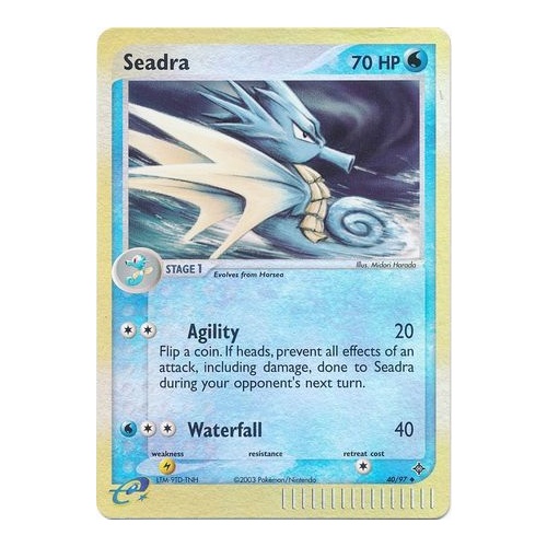 Seadra 40/97 EX Dragon Reverse Holo Uncommon Pokemon Card NEAR MINT TCG