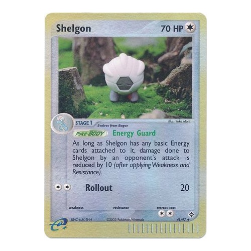 Shelgon 41/97 EX Dragon Reverse Holo Uncommon Pokemon Card NEAR MINT TCG