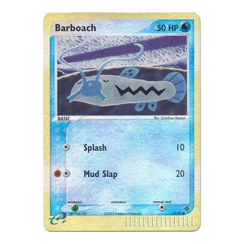 Barboach 51/97 EX Dragon Reverse Holo Common Pokemon Card NEAR MINT TCG