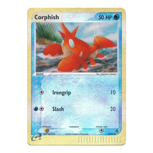 Corphish 53/97 EX Dragon Reverse Holo Common Pokemon Card NEAR MINT TCG