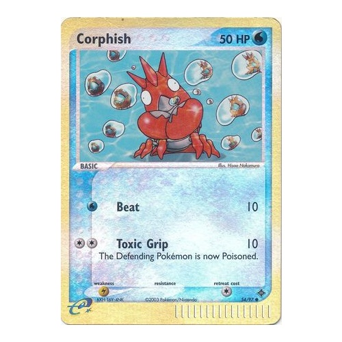 Corphish 54/97 EX Dragon Reverse Holo Common Pokemon Card NEAR MINT TCG