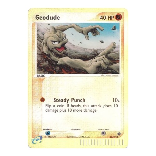 Geodude 56/97 EX Dragon Reverse Holo Common Pokemon Card NEAR MINT TCG