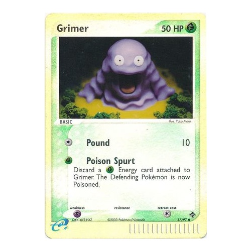 Grimer 57/97 EX Dragon Reverse Holo Common Pokemon Card NEAR MINT TCG