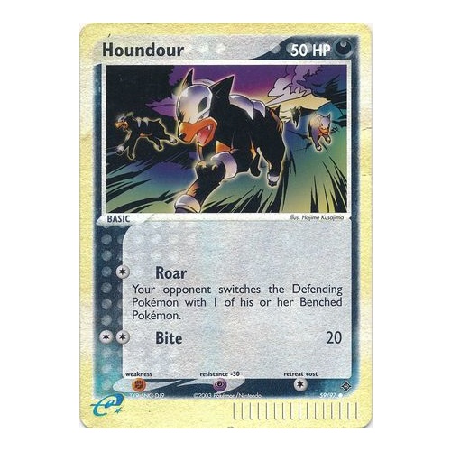 Houndour 59/97 EX Dragon Reverse Holo Common Pokemon Card NEAR MINT TCG