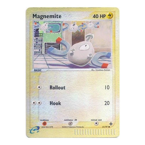 Magnemite 61/97 EX Dragon Reverse Holo Common Pokemon Card NEAR MINT TCG