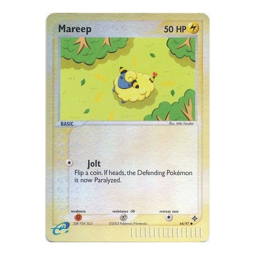 Mareep 64/97 EX Dragon Reverse Holo Common Pokemon Card NEAR MINT TCG