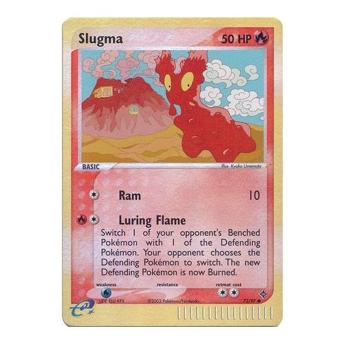Slugma 72/97 EX Dragon Reverse Holo Common Pokemon Card NEAR MINT TCG