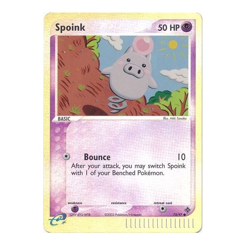 Spoink 73/97 EX Dragon Reverse Holo Common Pokemon Card NEAR MINT TCG