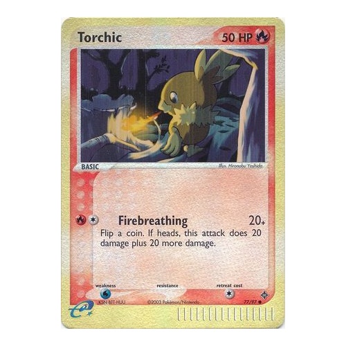 Torchic 77/97 EX Dragon Reverse Holo Common Pokemon Card NEAR MINT TCG