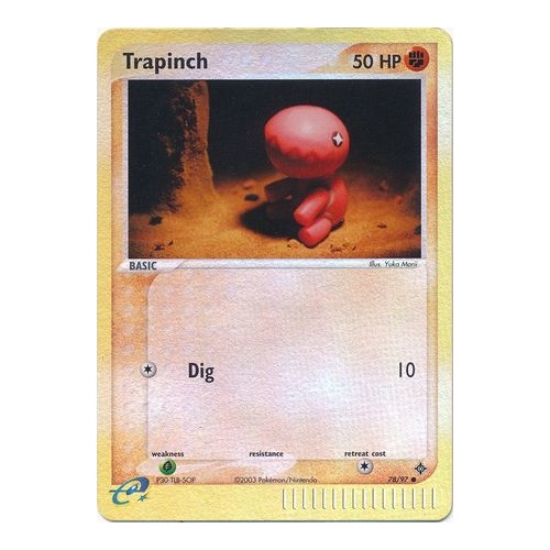 Trapinch 78/97 EX Dragon Reverse Holo Common Pokemon Card NEAR MINT TCG
