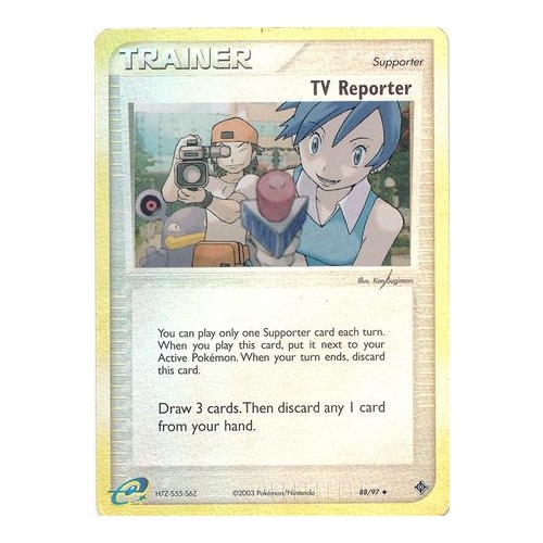 TV Reporter 88/97 EX Dragon Reverse Holo Uncommon Trainer Pokemon Card NEAR MINT TCG