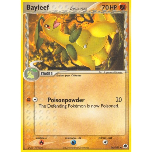 Bayleef (Delta Species) 26/101 EX Dragon Frontiers Uncommon Pokemon Card NEAR MINT TCG