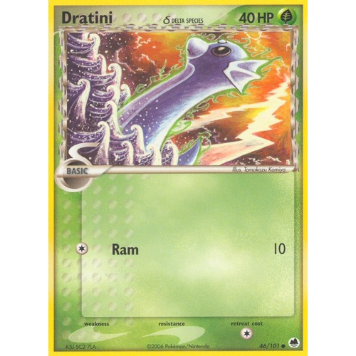 Dratini (Delta Species) 46/101 EX Dragon Frontiers Common Pokemon Card NEAR MINT TCG