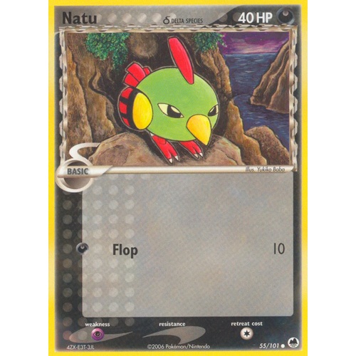 Natu (Delta Species) 55/101 EX Dragon Frontiers Common Pokemon Card NEAR MINT TCG