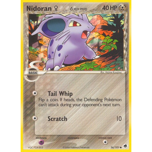 Nidoran (Delta Species) 56/101 EX Dragon Frontiers Common Pokemon Card NEAR MINT TCG
