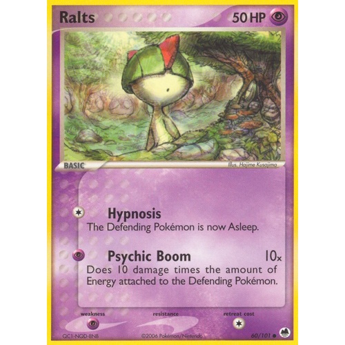 Ralts 60/101 EX Dragon Frontiers Common Pokemon Card NEAR MINT TCG