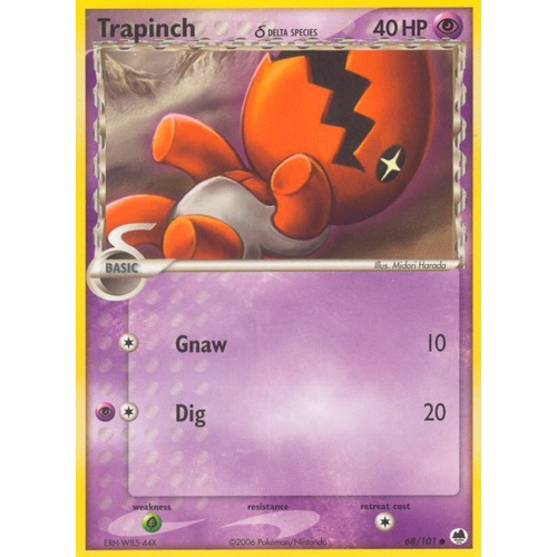 Trapinch (Delta Species) 68/101 EX Dragon Frontiers Common Pokemon Card NEAR MINT TCG