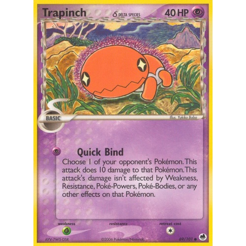 Trapinch (Delta Species) 69/101 EX Dragon Frontiers Common Pokemon Card NEAR MINT TCG