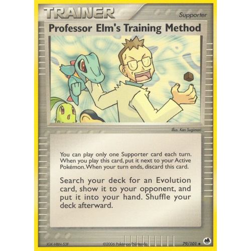 Professor Elm's Training Method 79/101 EX Dragon Frontiers Uncommon Trainer Pokemon Card NEAR MINT TCG