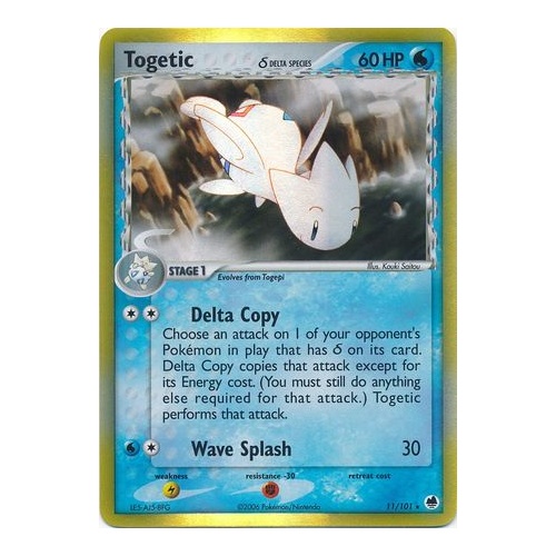 Togetic (Delta Species) 11/101 EX Dragon Frontiers Reverse Holo Rare Pokemon Card NEAR MINT TCG