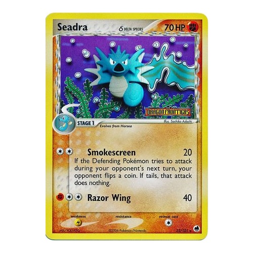 Seadra (Delta Species) 22/101 EX Dragon Frontiers Reverse Holo Rare Pokemon Card NEAR MINT TCG