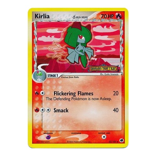 Kirlia (Delta Species) 33/101 EX Dragon Frontiers Reverse Holo Uncommon Pokemon Card NEAR MINT TCG