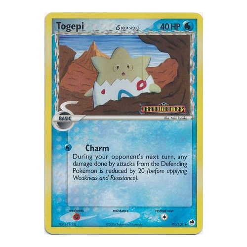 Togepi (Delta Species) 41/101 EX Dragon Frontiers Reverse Holo Uncommon Pokemon Card NEAR MINT TCG