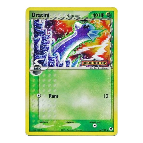 Dratini (Delta Species) 46/101 EX Dragon Frontiers Reverse Holo Common Pokemon Card NEAR MINT TCG