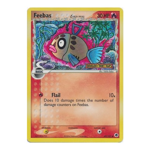 Feebas (Delta Species) 49/101 EX Dragon Frontiers Reverse Holo Common Pokemon Card NEAR MINT TCG