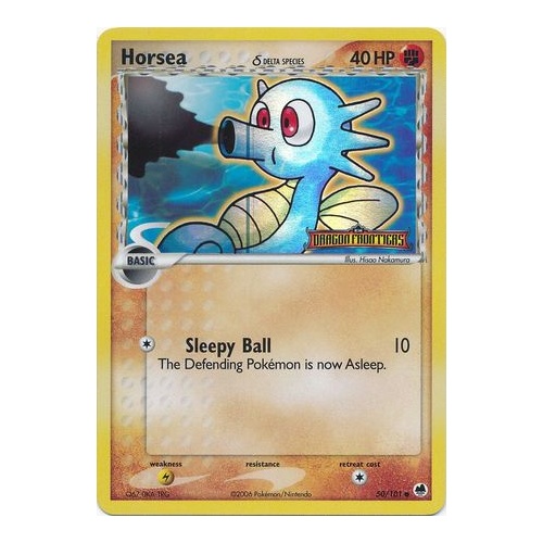 Horsea (Delta Species) 50/101 EX Dragon Frontiers Reverse Holo Common Pokemon Card NEAR MINT TCG